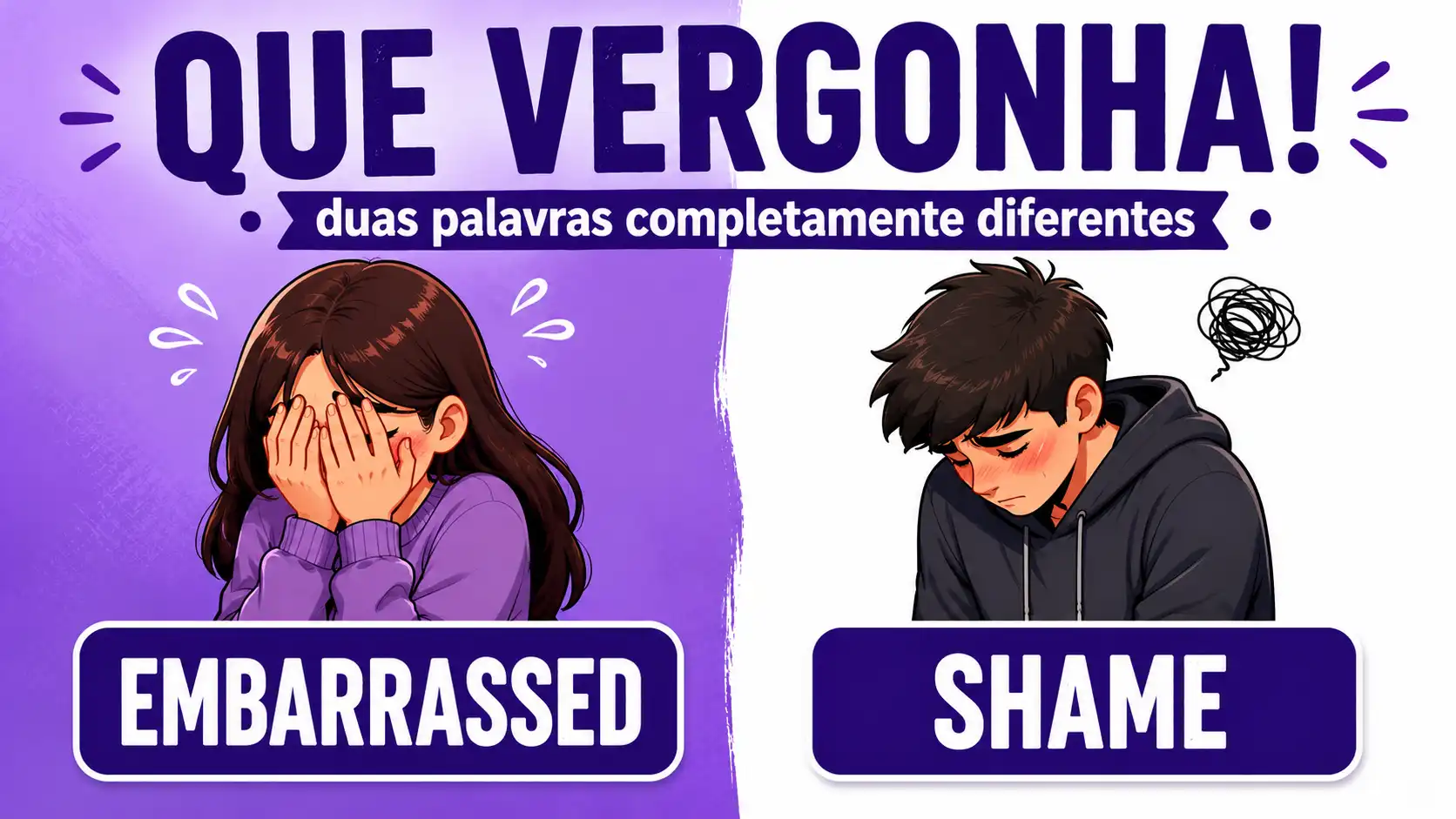 Como se diz 'que vergonha!' em inglês? Existe uma diferença que quase ninguém sabe