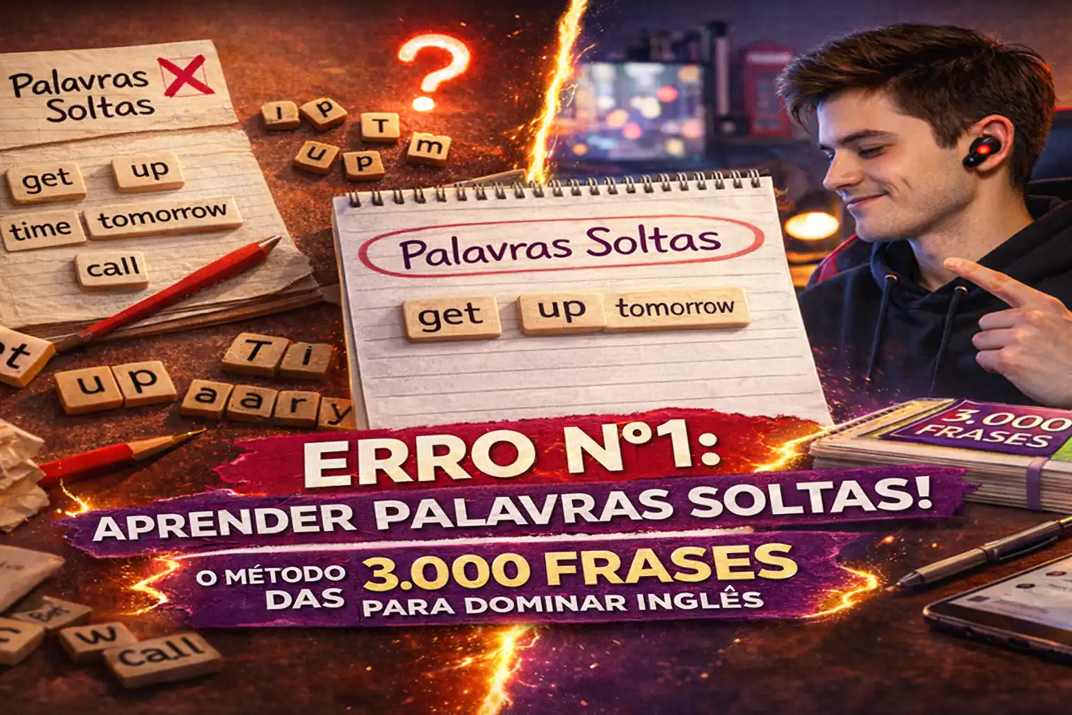 Erro Nº1: Aprender Palavras Soltas! O Método das 3000 Frases para Dominar Inglês