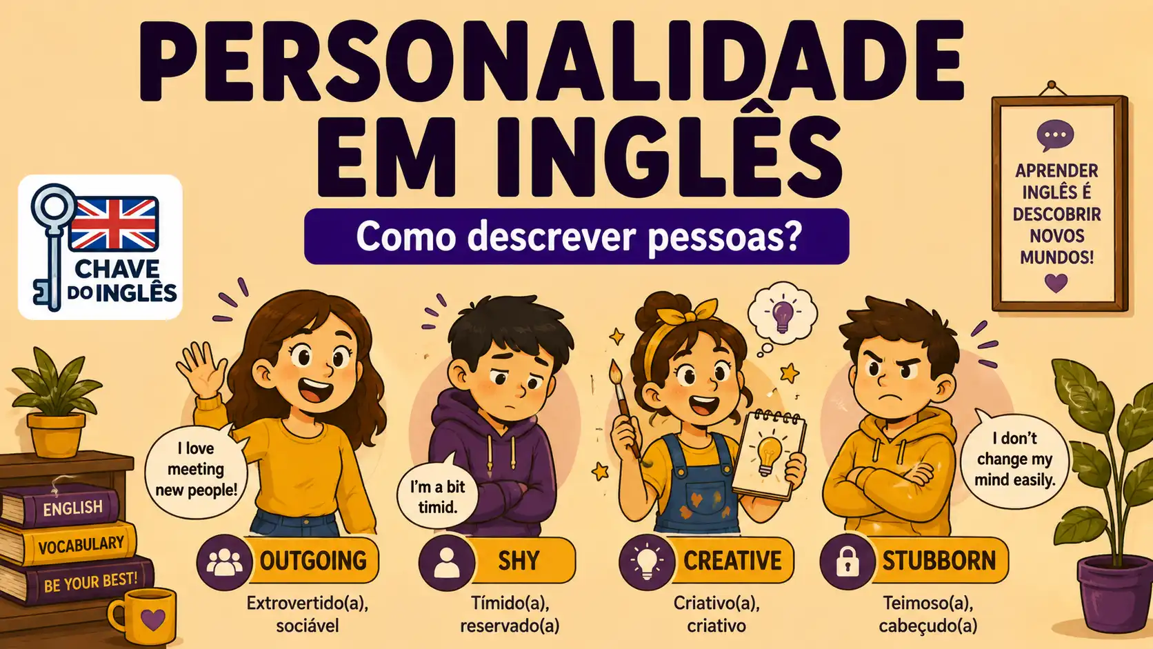 Palavras para Descrever Personalidade em Inglês — Guia Completo