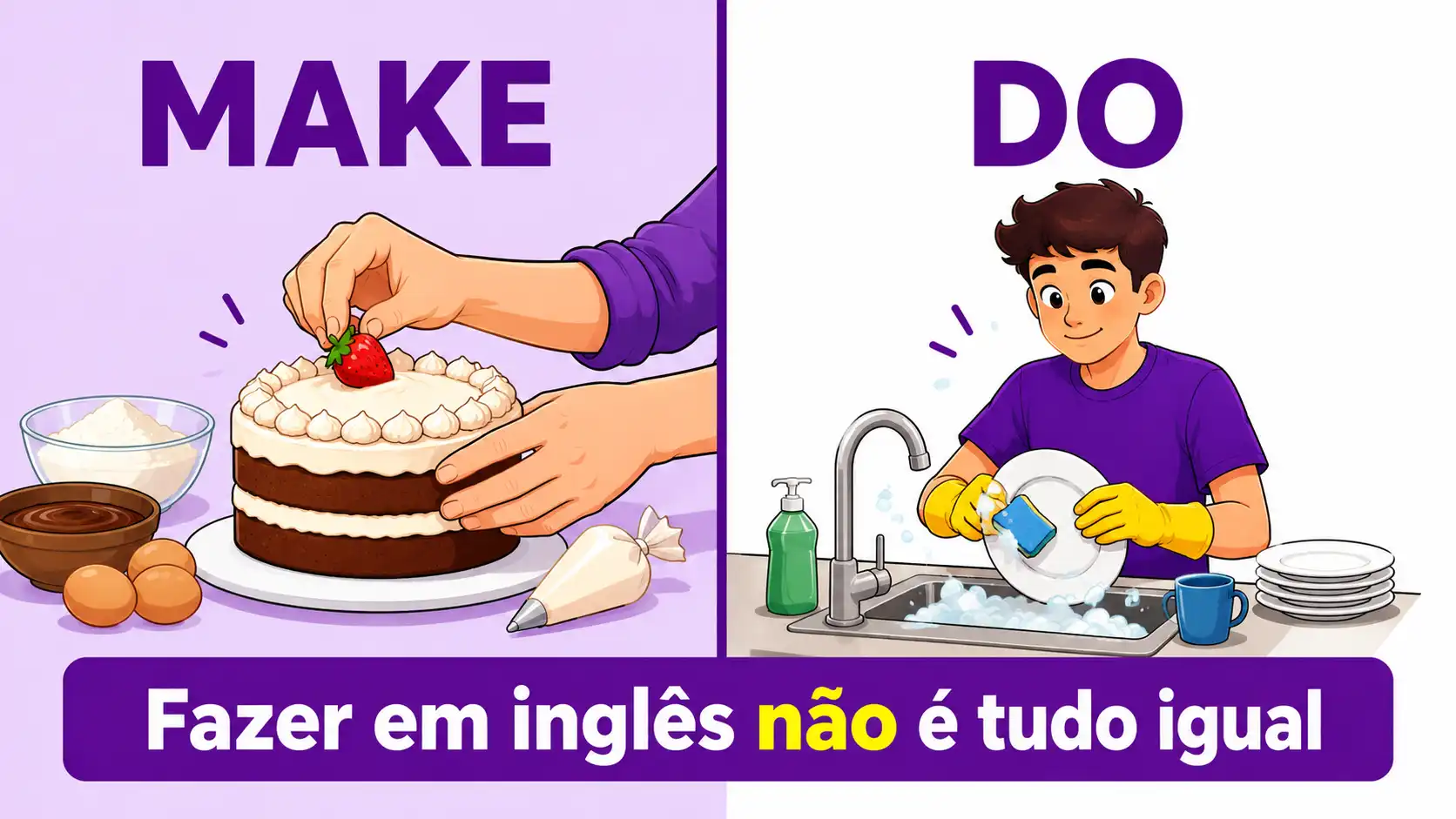 "Make" vs "Do": a confusão que acompanha todo brasileiro por anos
